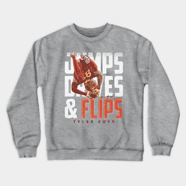 Tyler Boyd Cincinnati Flip Celebration Crewneck Sweatshirt by MASTER_SHAOLIN